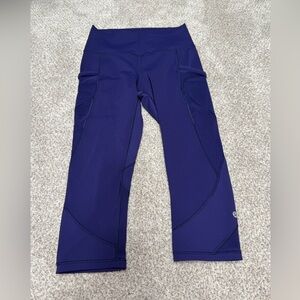 Lululemon Fast as light crop Emperor blue